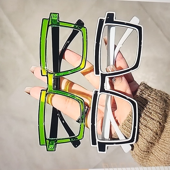Anime Candy Color Square Glasses 👓 - Picture 7 of 16